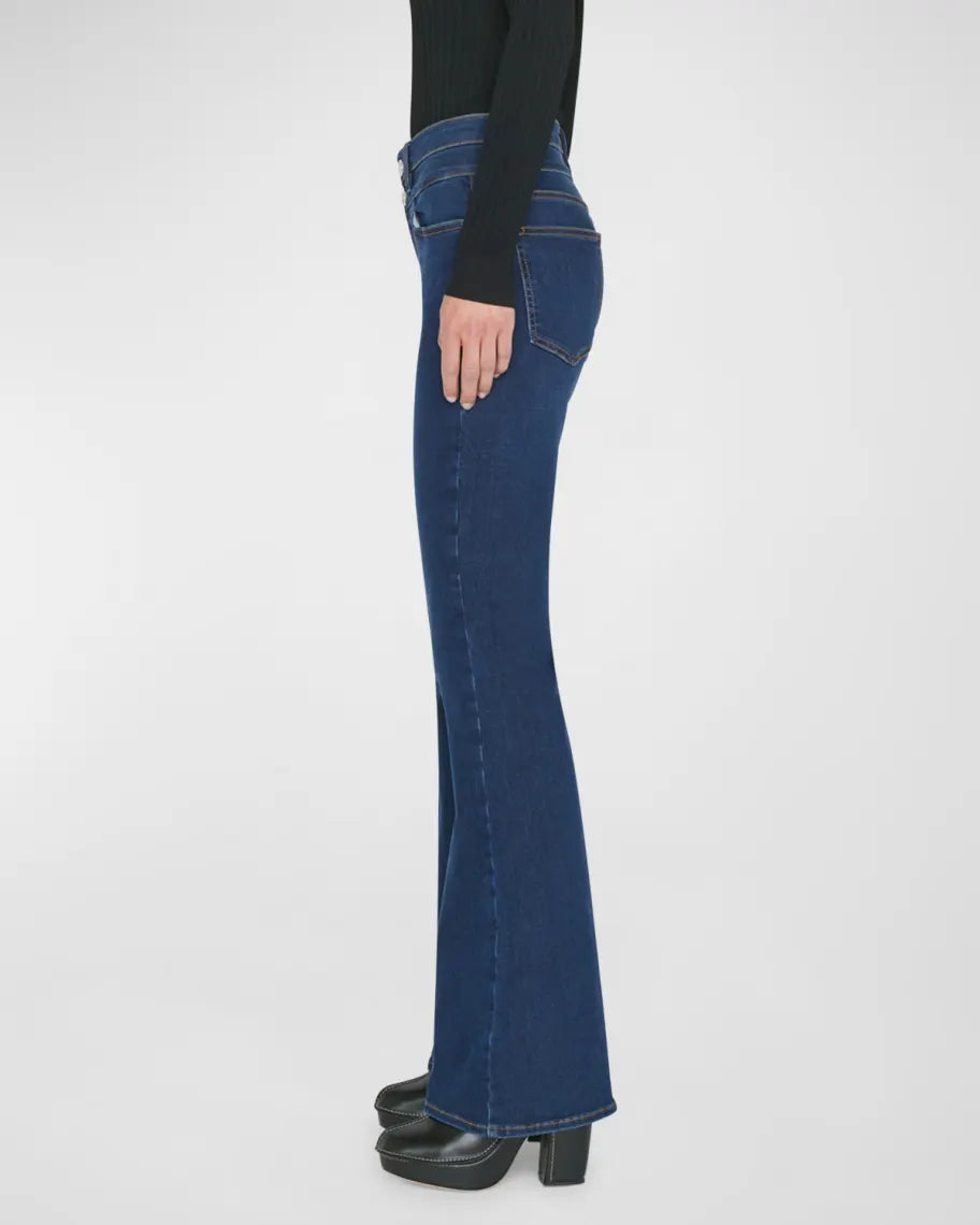 FRAME Double Waistband High Rise Flare Jeans