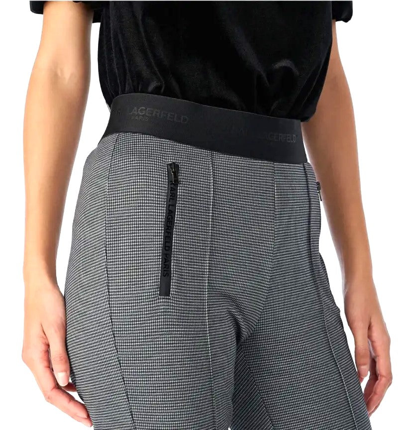 KARL LAGERFELD PARIS Houndstooth Pull-On Pants