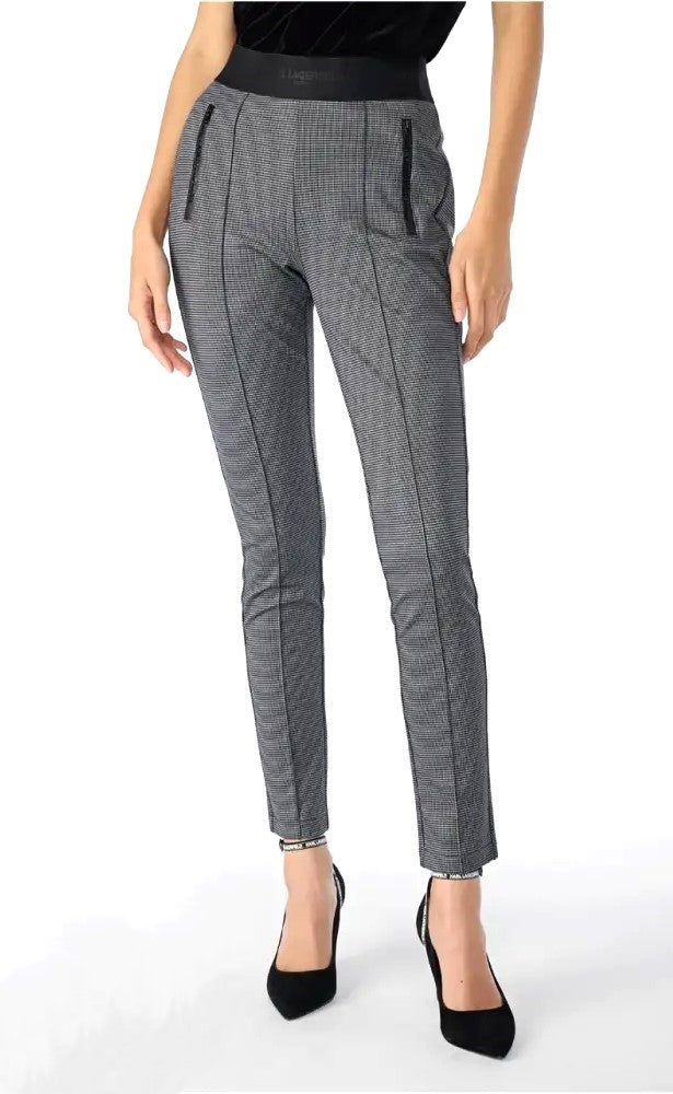 KARL LAGERFELD PARIS Houndstooth Pull-On Pants