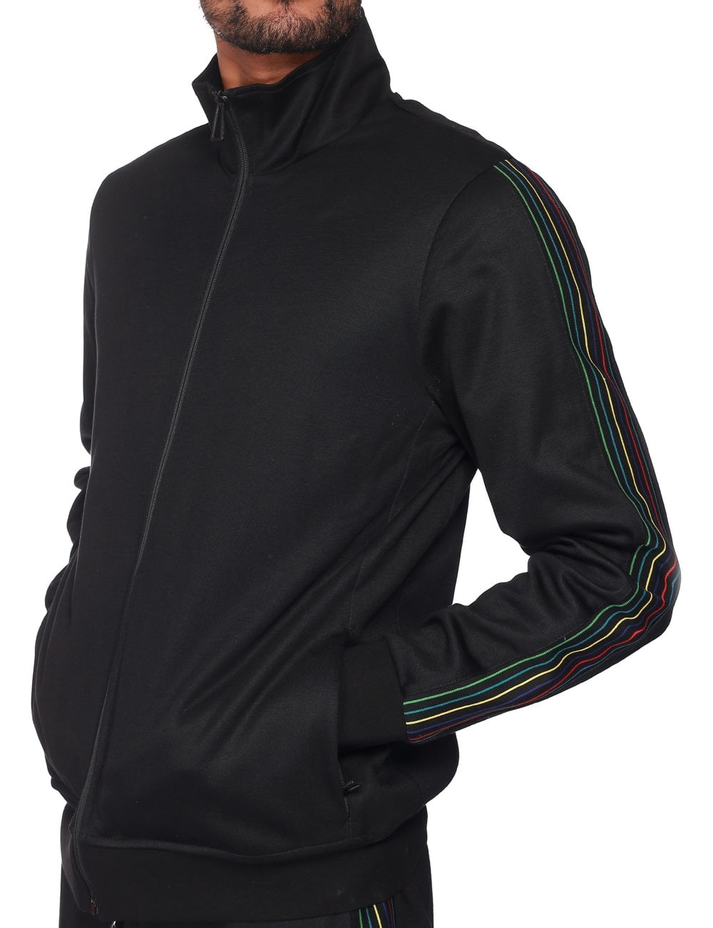 PS Paul Smith Men's Side Stripe Zip Front Track Jacket