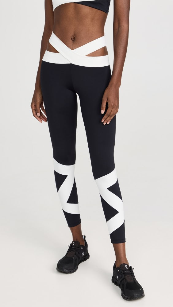 Port De Bras Cross Pointe Cutout Waist Leggings