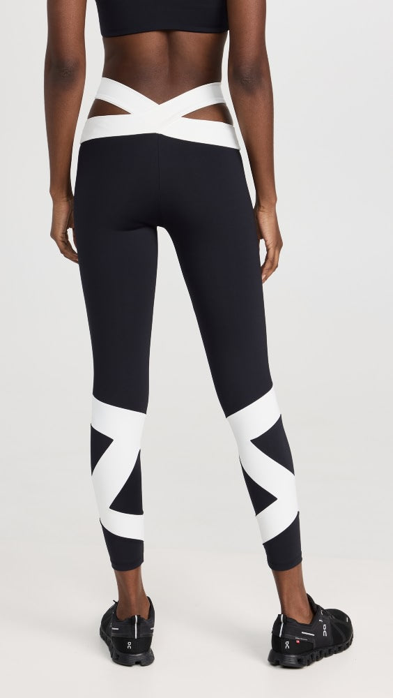 Port De Bras Cross Pointe Cutout Waist Leggings