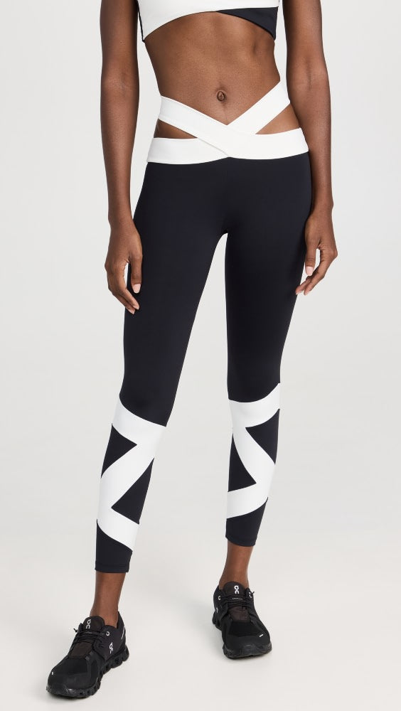 Port De Bras Cross Pointe Cutout Waist Leggings