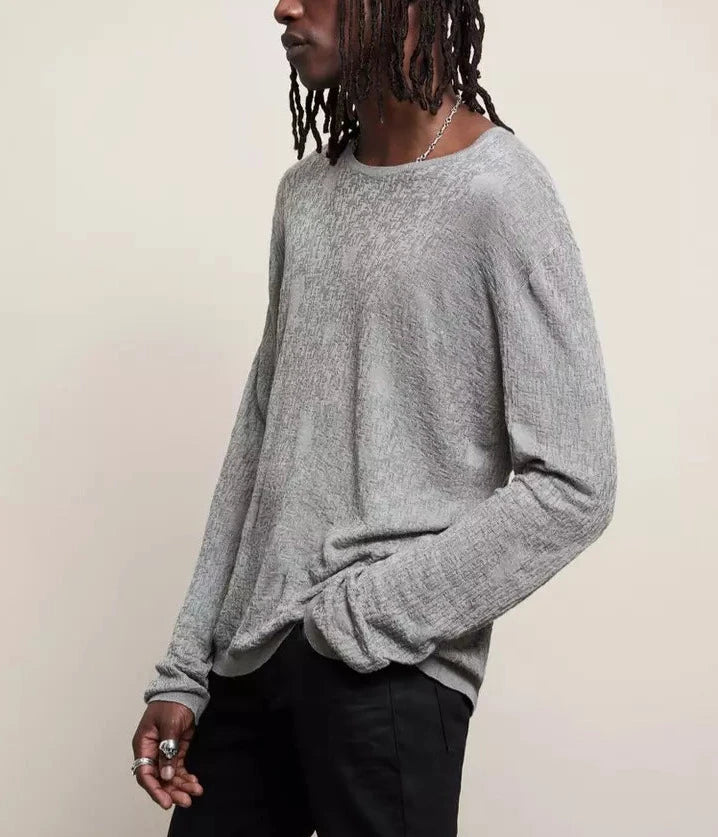 John Varvatos MEN Lightweight Textured Crewneck Sweater