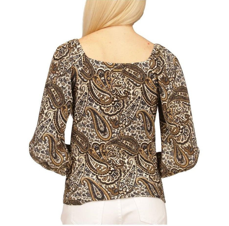 MICHAEL MICHAEL KORS Rouched Puff-Sleeve Top