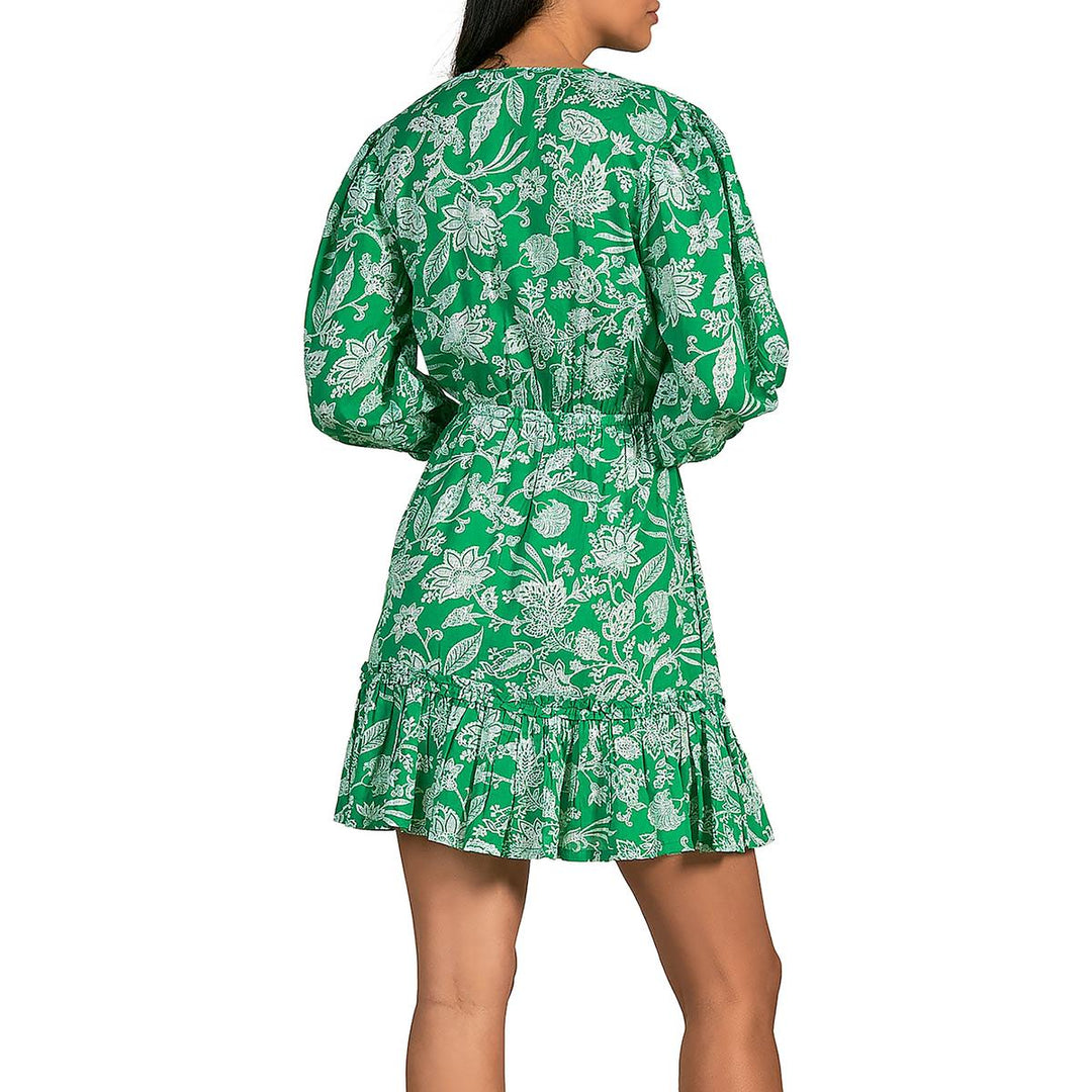 Elan Floral Print Cut Out Mini Dress