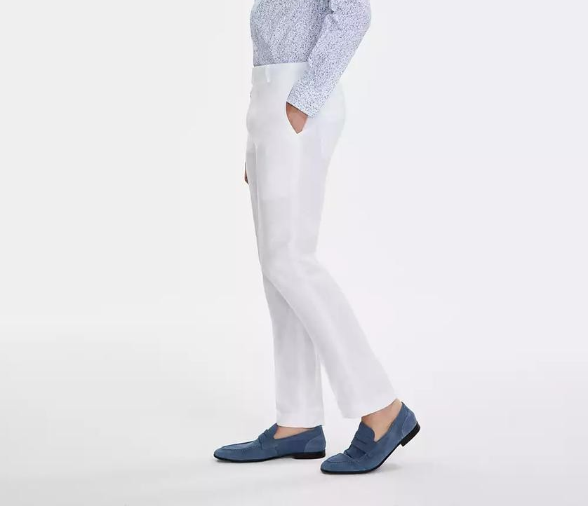 Bar III Slim-Fit Linen Suit Pants MSRP $135
