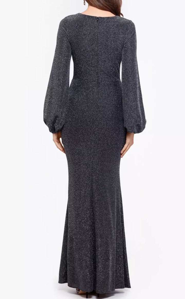 Betsy & Adam Metallic Knotted Gown