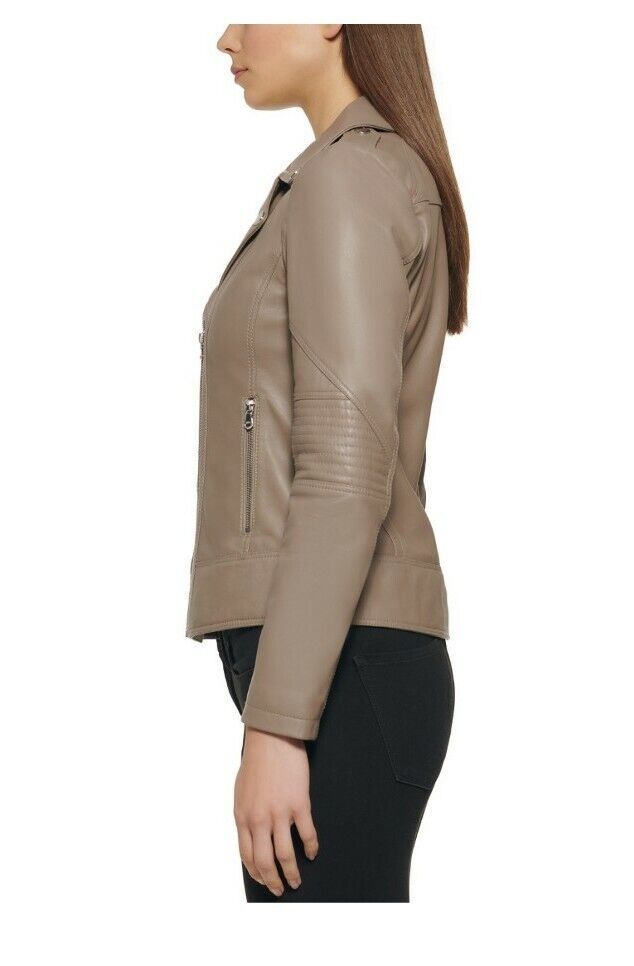 GUESS Leather Moto Coat