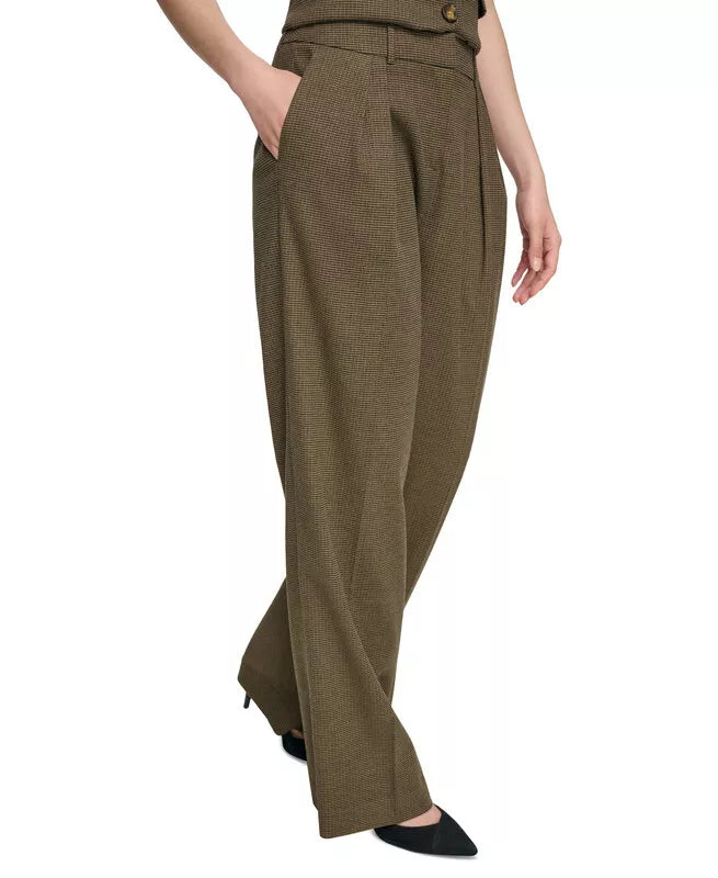 Calvin Klein X-Fit Houndstooth Wide Leg Pants