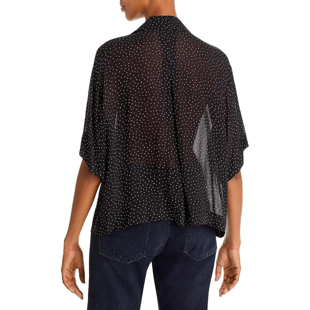 rag & bone Reed Semi Sheer Polka Dot Shirt