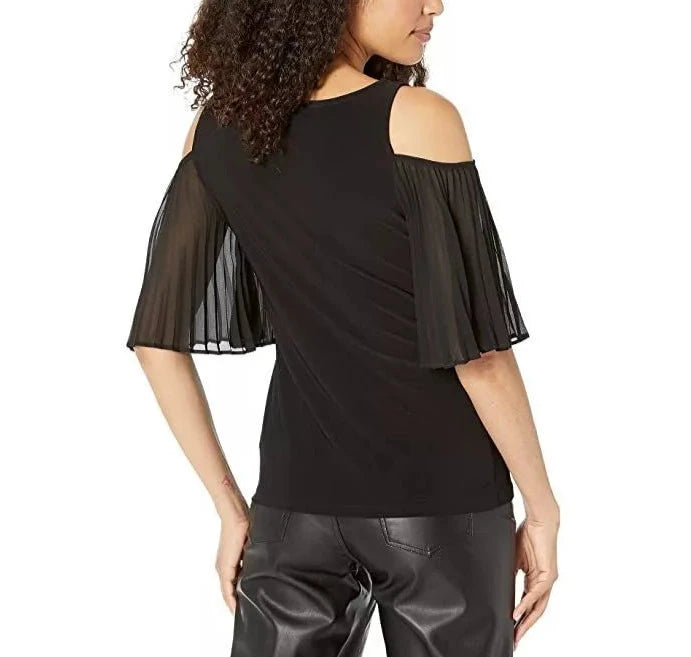 Vince Camuto Short Sleeve Cold-Shoulder Blouse