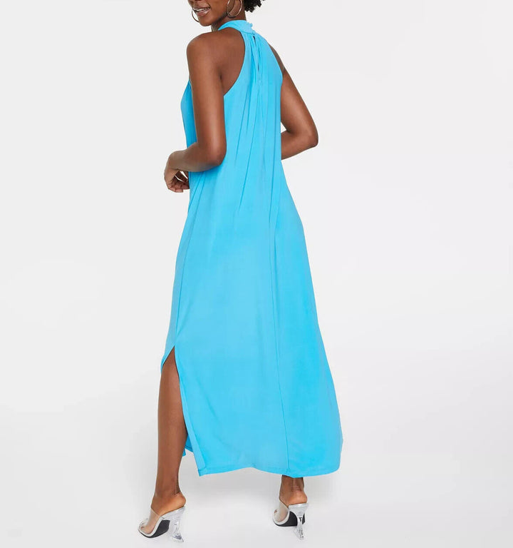 Bar III Women's Halter Side-Slit Dress