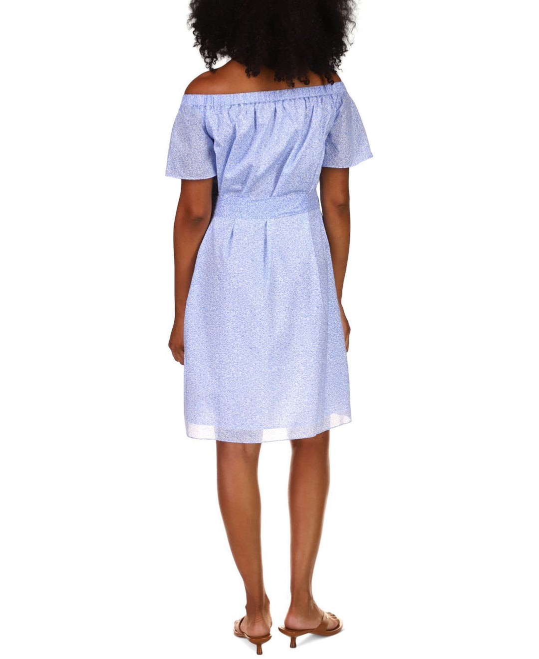 MICHAEL Michael Kors Cotton Spring Bud Off-The-Shoulder Dress