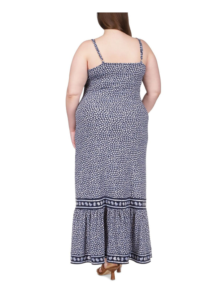 MICHAEL MICHAEL KORS Plus Size Border-Print Slip Maxi Dress
