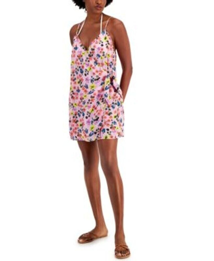Miken Juniors' Tie-Front Faux-Wrap Cover-Up Dress