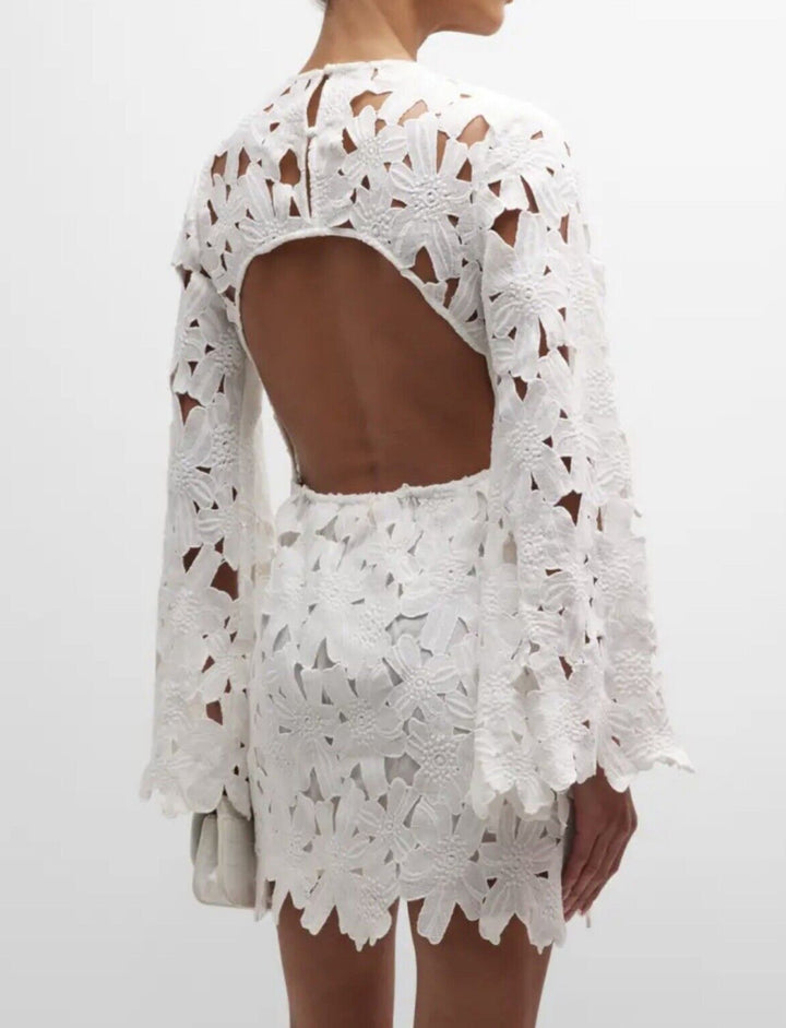 Rococo Sand Open Back Lace Dress