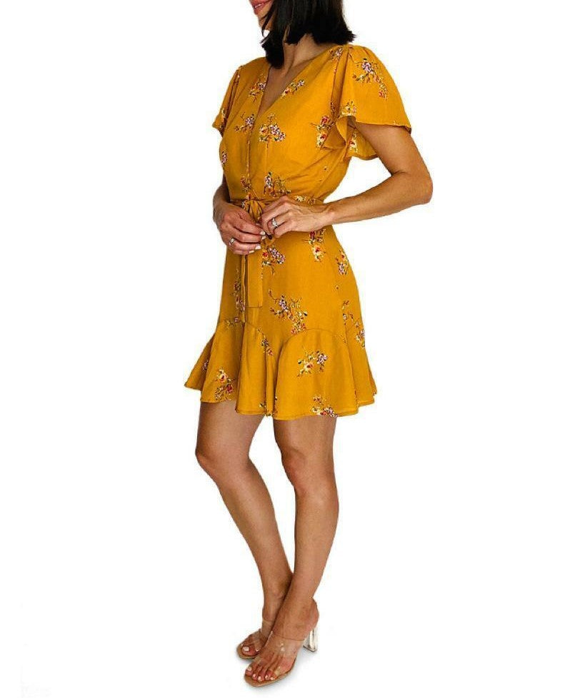 Trixxi Juniors' Floral Wrap Dress