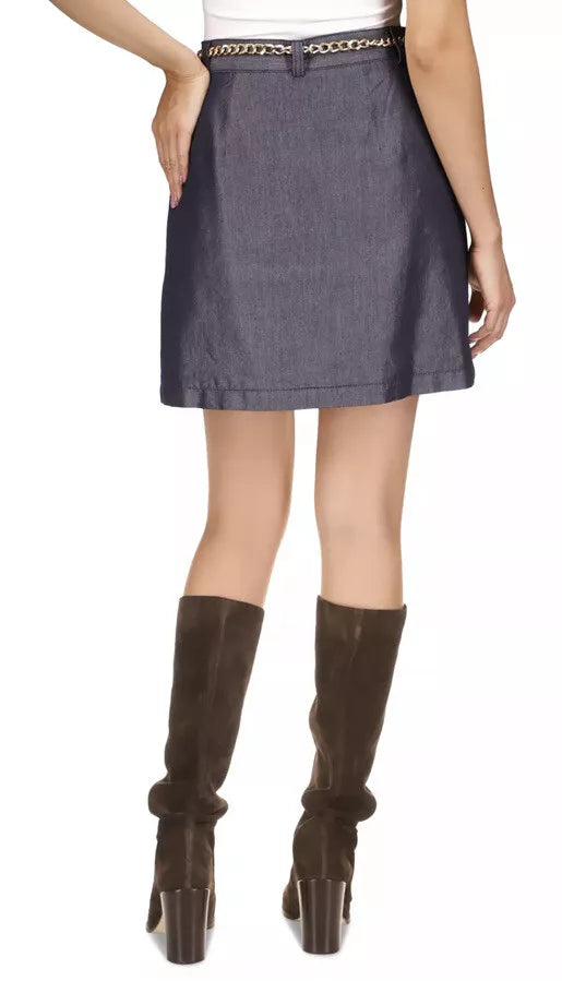 MICHAEL MICHAEL KORS Pocket-Front Chain-Belt Skirt