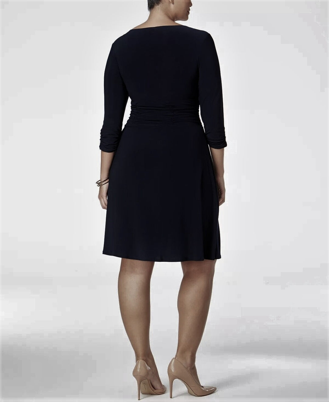 NY Collection Plus Size Ruched A-Line Dress