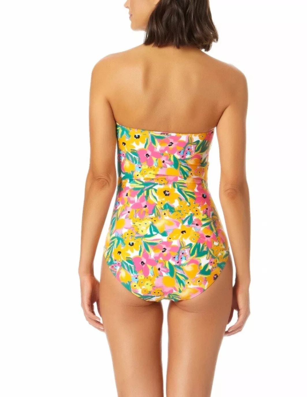 Anne Cole Sunshine Floral Twist-Front One-Piece Swimsuit