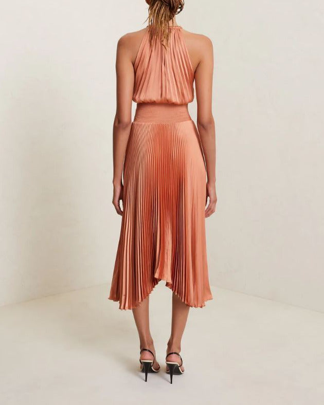 A.L.C. Renzo II Pleated Halter Dress A.L.C. Renzo II Pleated Halter Dress