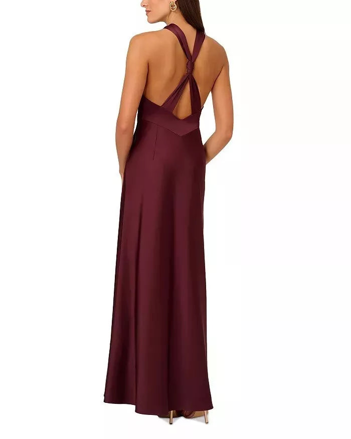 Liv Foster Knotted Satin Gown