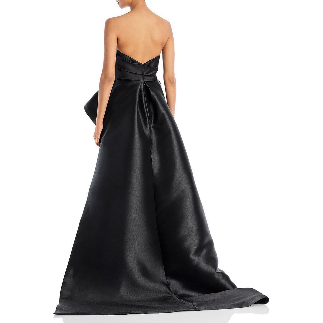 Amsale Mikado Strapless Peplum Gown