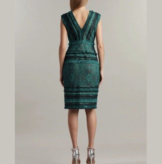 Tadashi Shoji Sleeveless Fringe Dress