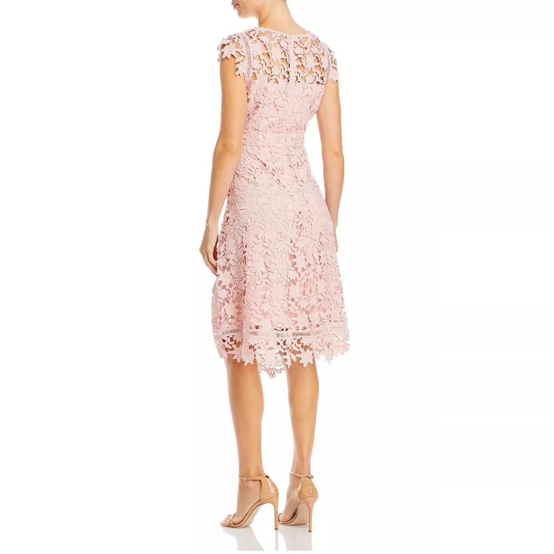 Eliza J Asymmetric Lace Dress