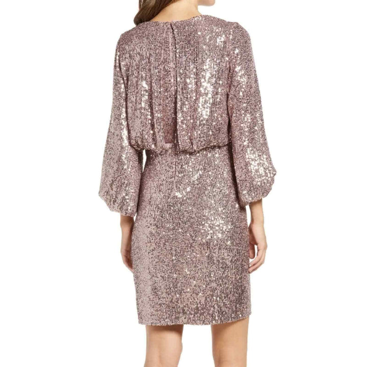 Eliza J Sequined Blouson Dress