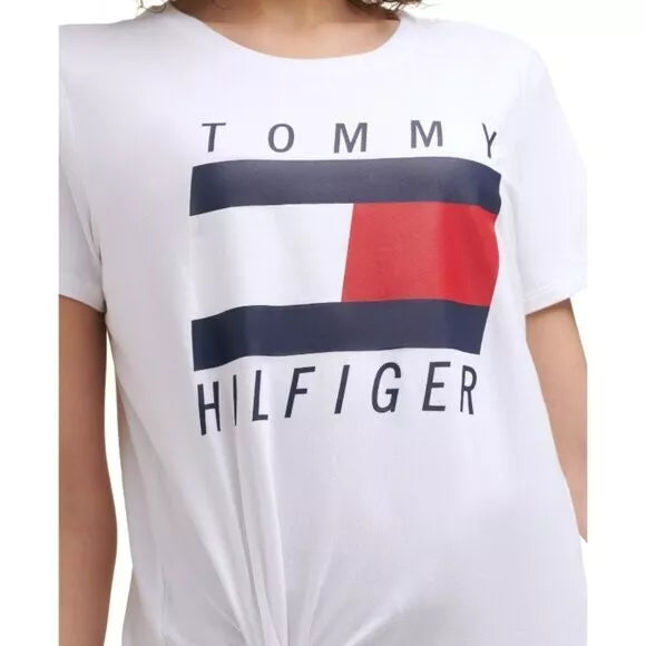 Tommy Hilfiger Sport Tie-Front Logo T-Shirt