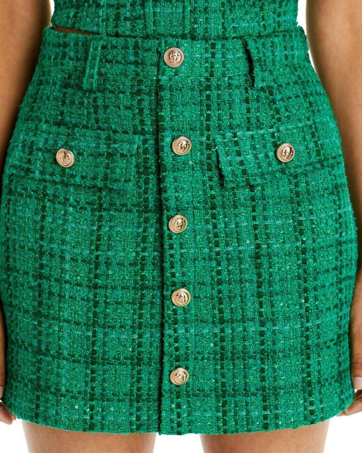AQUA x Maeve Reilly Tweed Mini Skirt