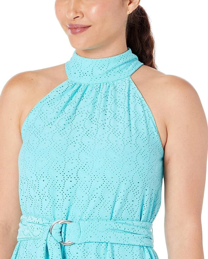 MICHAEL Michael Kors Eyelet Mock-Neck Dress