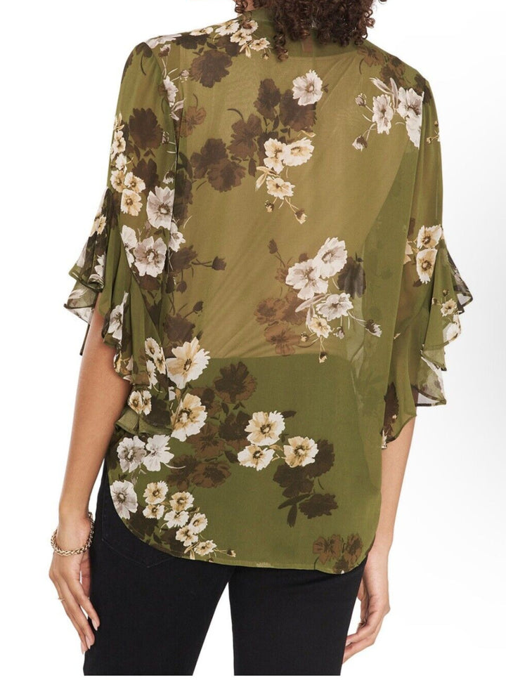 Vince Camuto Ruffled-Sleeve Pintucked Blouse