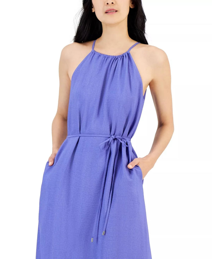 Anne Klein Halter-Neck Tiered Maxi Dress