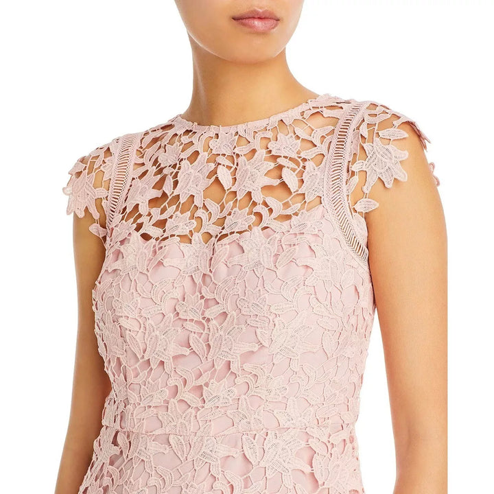 Eliza J Asymmetric Lace Dress