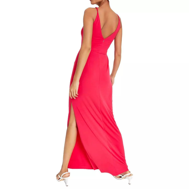 GUESS Sleeveless Ramsha V-Neck Satin Maxi Dress