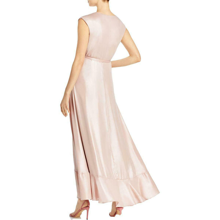 AQUA Ruffled Wrap Gown