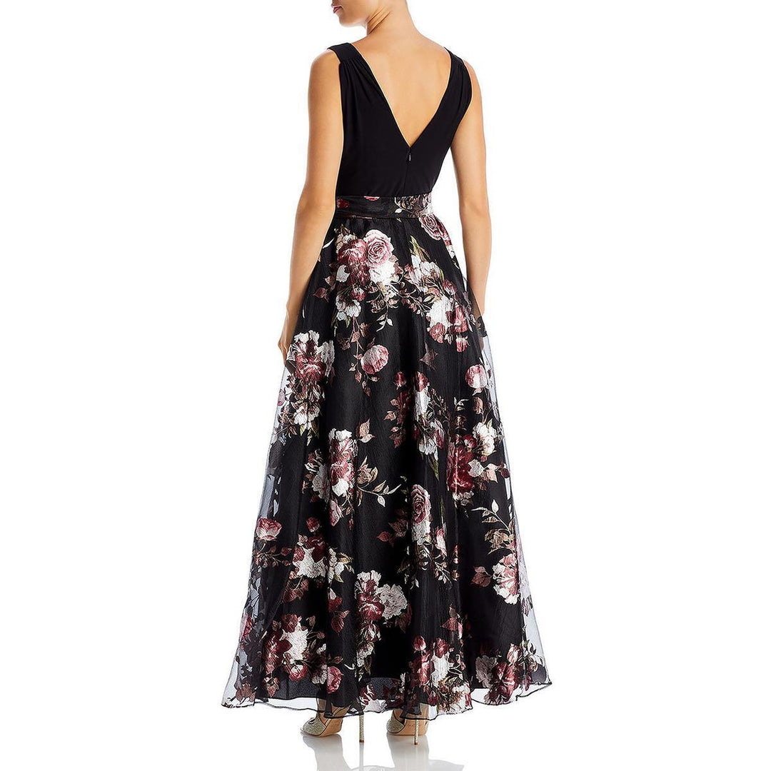 ELIZA J Sleeveless Wrap Bodice Gown