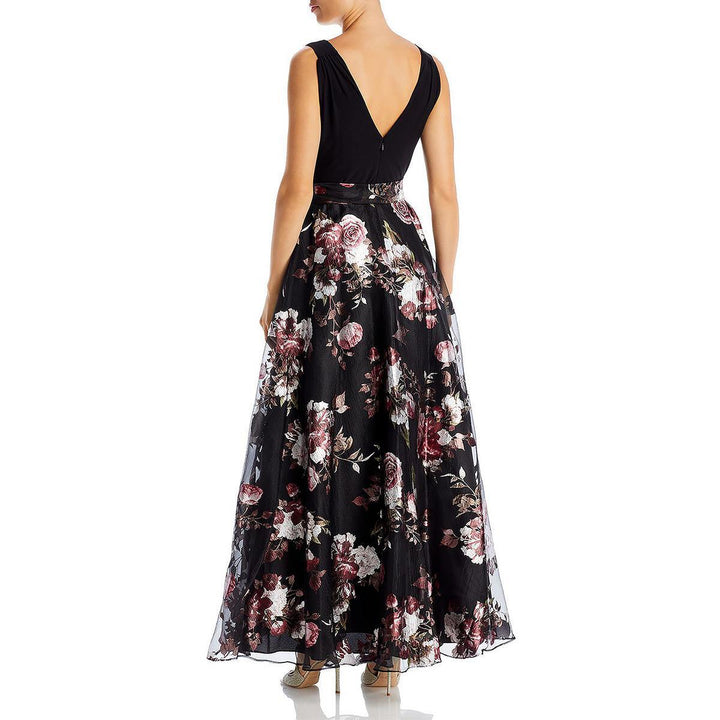 ELIZA J Sleeveless Wrap Bodice Gown