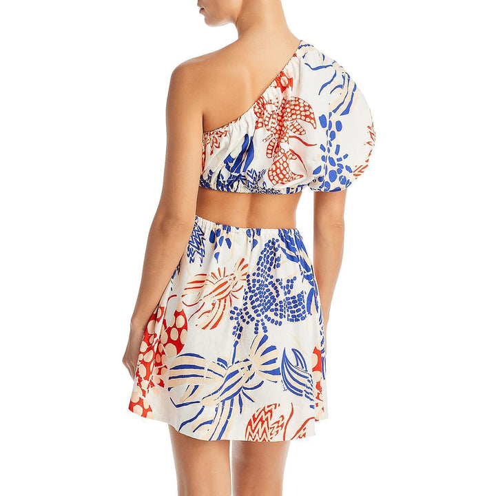 Farm Rio Mixed Lobsters Cut Out Mini Dress