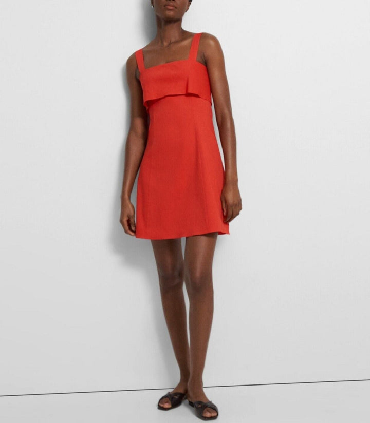 Theory Drape Back Mini Dress