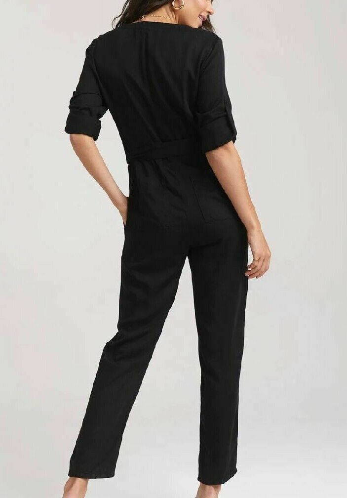 Bella Dahl Belted V-Neck Jumpsuit