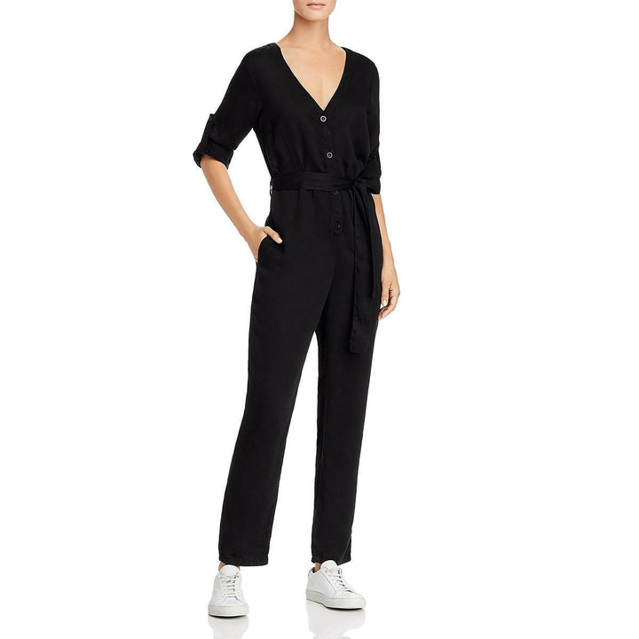 Bella Dahl Belted V-Neck Jumpsuit