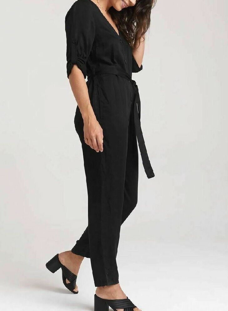 Bella Dahl Belted V-Neck Jumpsuit