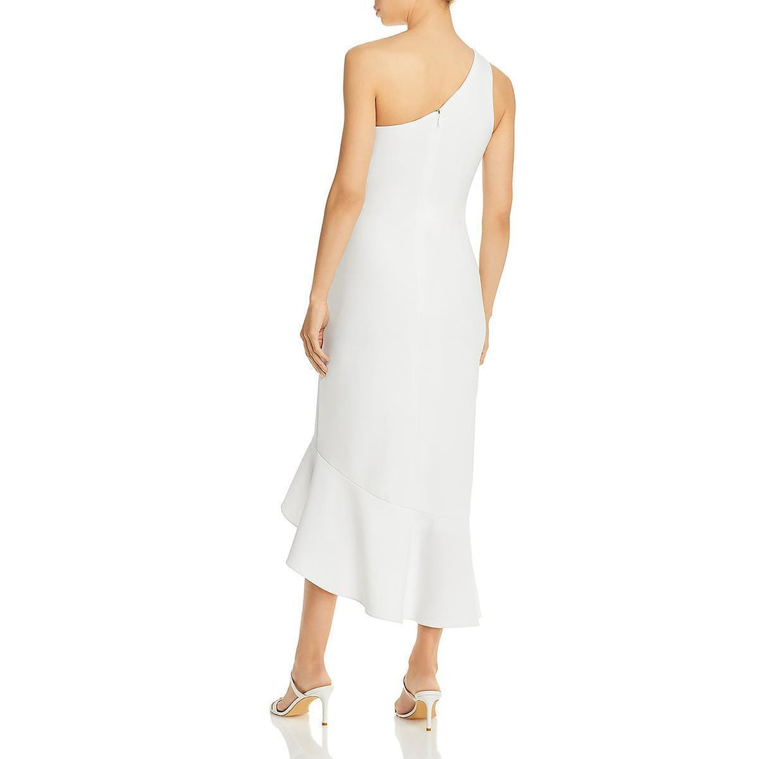 AQUA Off the Shoulder Crepe Cocktail Dress