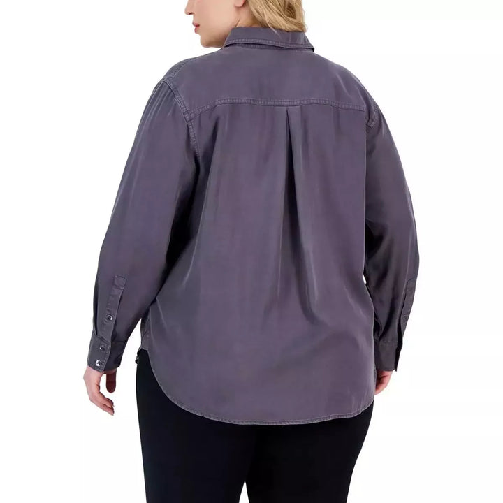 Calvin Klein Jeans Trendy Plus Size Utility Shirt
