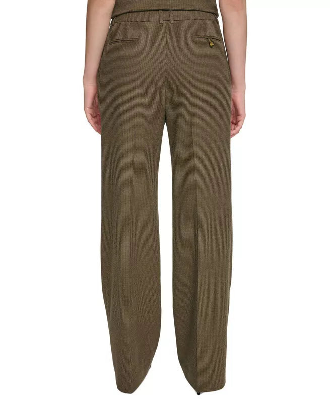 Calvin Klein X-Fit Houndstooth Wide Leg Pants