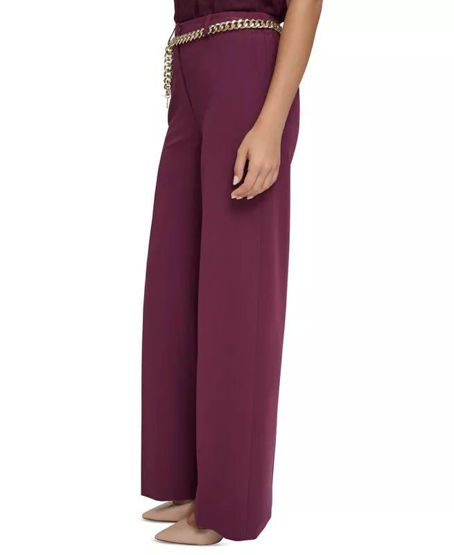 Tommy Hilfiger Wide-Leg Chain-Belt Pants